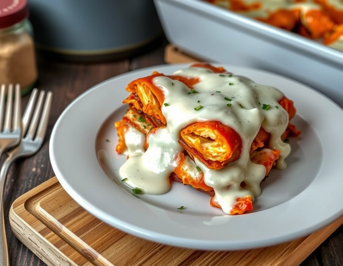 Easy Chicken Lasagna with Creamy White Sauce